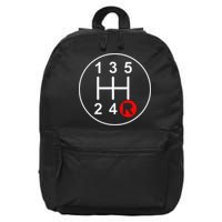 5 Speed Manual Transmission Stick Shift Car Enthusiast 16 in Basic Backpack