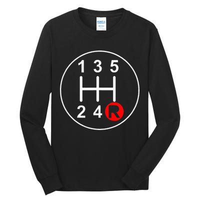 5 Speed Manual Transmission Stick Shift Car Enthusiast Tall Long Sleeve T-Shirt