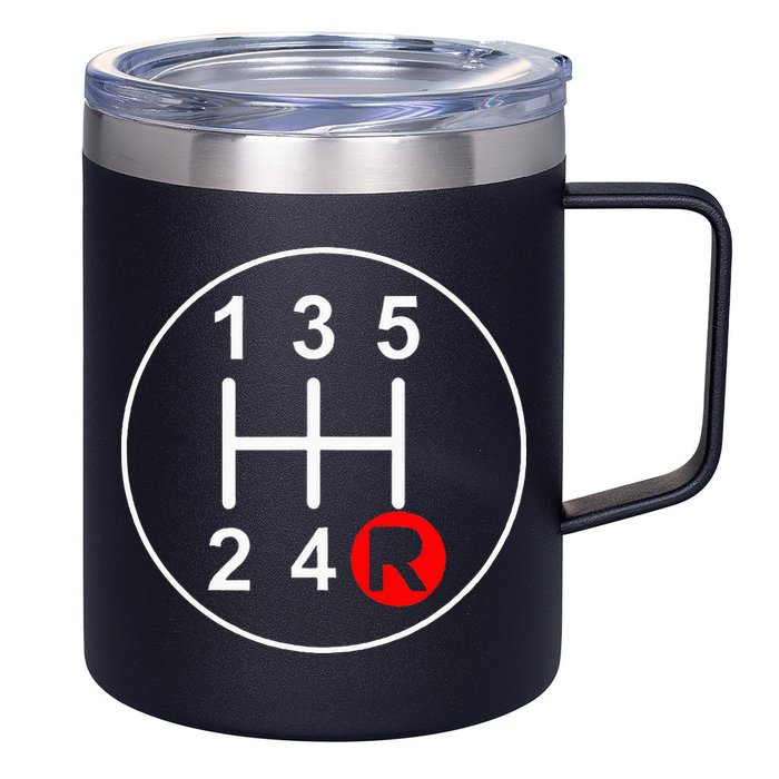 5 Speed Manual Transmission Stick Shift Car Enthusiast 12oz Stainless Steel Coffee Mug