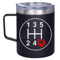 5 Speed Manual Transmission Stick Shift Car Enthusiast 12oz Stainless Steel Coffee Mug