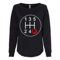 5 Speed Manual Transmission Stick Shift Car Enthusiast Womens California Wash Sweatshirt