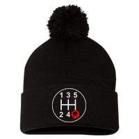 5 Speed Manual Transmission Stick Shift Car Enthusiast Pom Pom 12in Knit Beanie