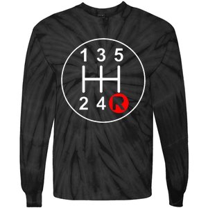 5 Speed Manual Transmission Stick Shift Car Enthusiast Tie-Dye Long Sleeve Shirt