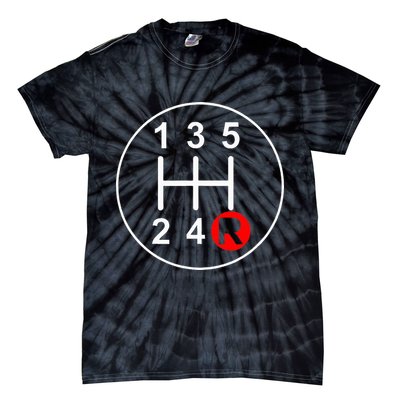 5 Speed Manual Transmission Stick Shift Car Enthusiast Tie-Dye T-Shirt