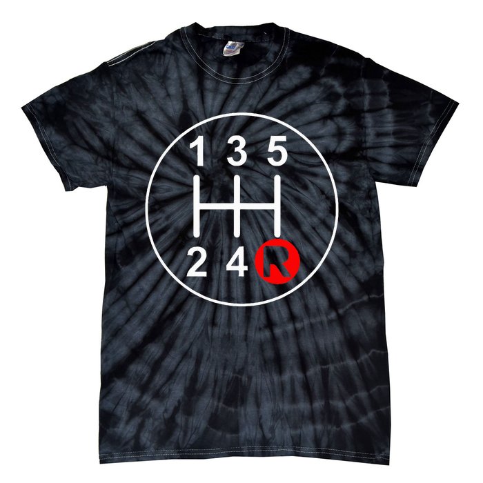 5 Speed Manual Transmission Stick Shift Car Enthusiast Tie-Dye T-Shirt