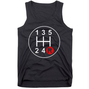 5 Speed Manual Transmission Stick Shift Car Enthusiast Tank Top