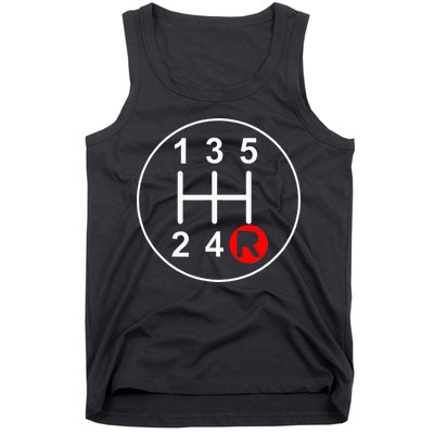 5 Speed Manual Transmission Stick Shift Car Enthusiast Tank Top
