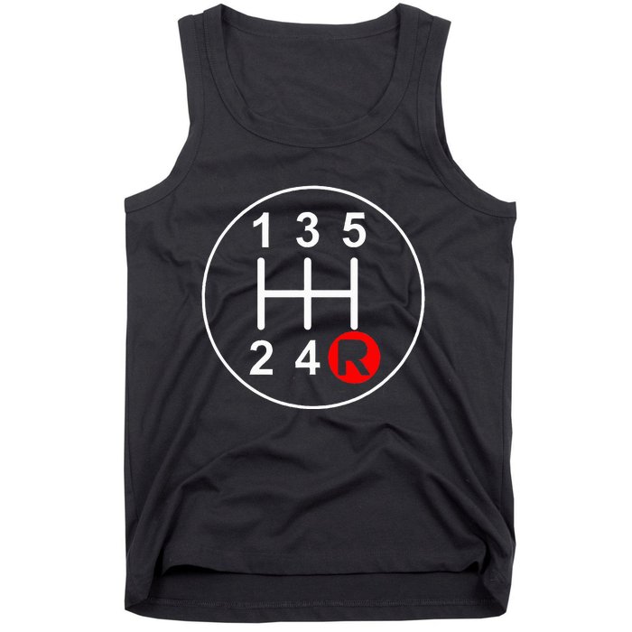 5 Speed Manual Transmission Stick Shift Car Enthusiast Tank Top