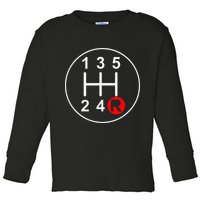 5 Speed Manual Transmission Stick Shift Car Enthusiast Toddler Long Sleeve Shirt