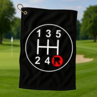 5 Speed Manual Transmission Stick Shift Car Enthusiast Golf Towel