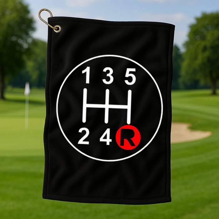 5 Speed Manual Transmission Stick Shift Car Enthusiast Golf Towel