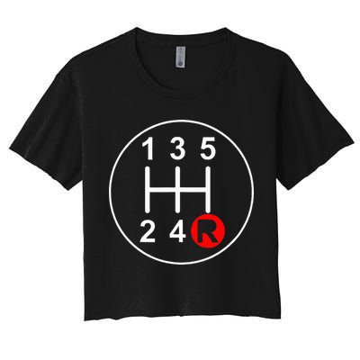 5 Speed Manual Transmission Stick Shift Car Enthusiast Crop Top