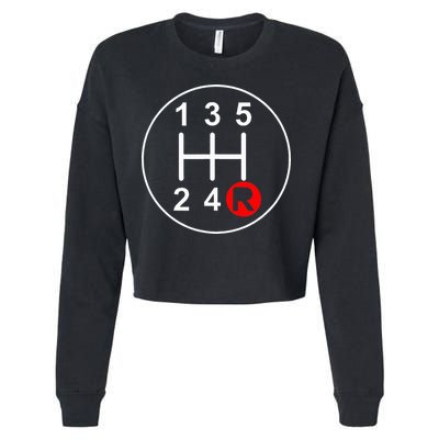 5 Speed Manual Transmission Stick Shift Car Enthusiast Cropped Pullover Crew