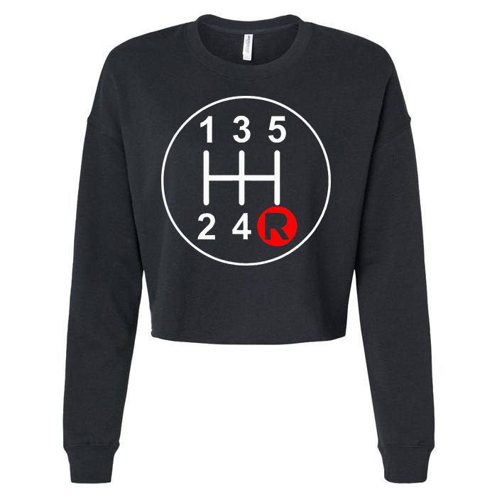 5 Speed Manual Transmission Stick Shift Car Enthusiast Cropped Pullover Crew