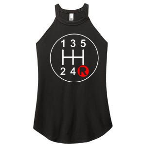 5 Speed Manual Transmission Stick Shift Car Enthusiast Women's Perfect Tri Rocker Tank