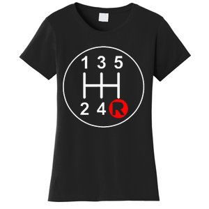 5 Speed Manual Transmission Stick Shift Car Enthusiast Women's T-Shirt