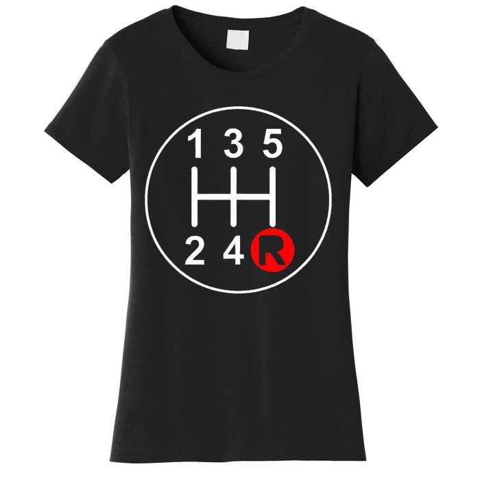 5 Speed Manual Transmission Stick Shift Car Enthusiast Women's T-Shirt