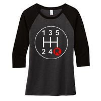 5 Speed Manual Transmission Stick Shift Car Enthusiast Women's Tri-Blend 3/4-Sleeve Raglan Shirt