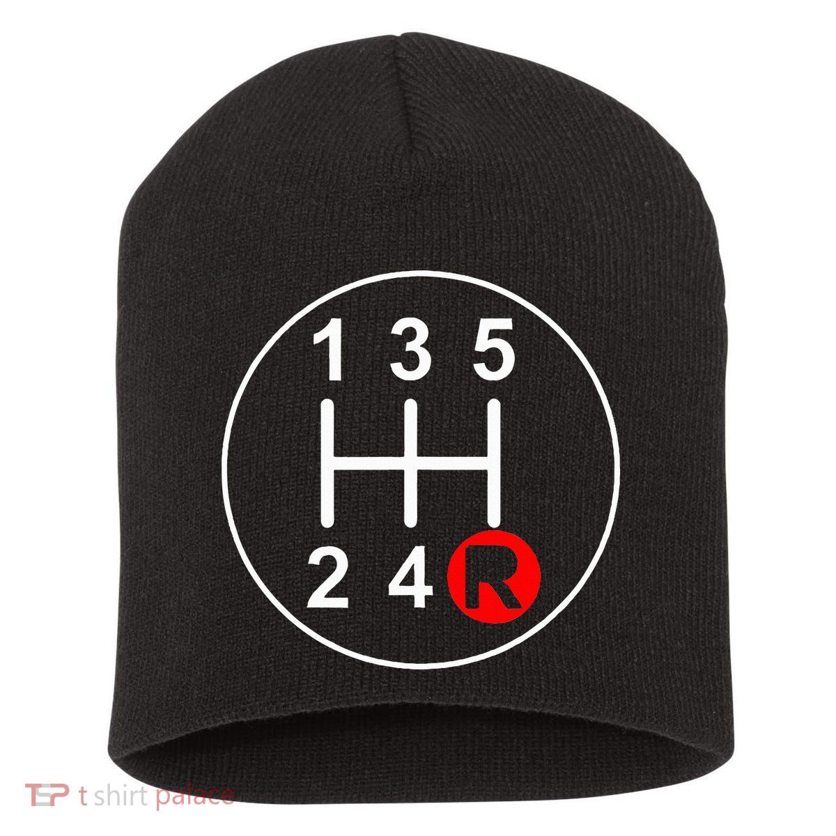 5 Speed Manual Transmission Stick Shift Car Enthusiast Short Acrylic Beanie