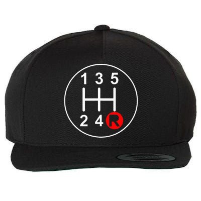5 Speed Manual Transmission Stick Shift Car Enthusiast Wool Snapback Cap