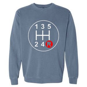 5 Speed Manual Transmission Stick Shift Car Enthusiast Garment-Dyed Sweatshirt