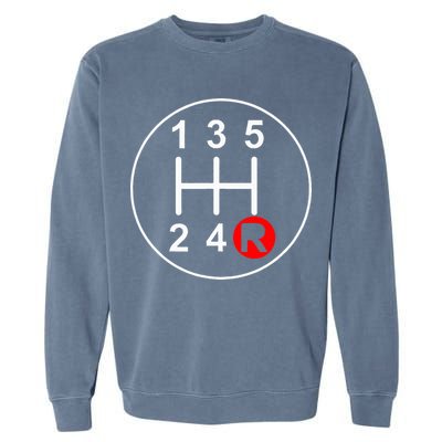 5 Speed Manual Transmission Stick Shift Car Enthusiast Garment-Dyed Sweatshirt