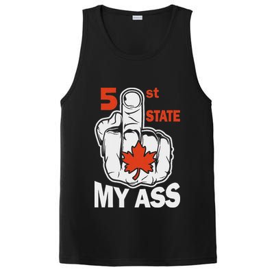 51st State My Ast Middlefinger Funny Canada Flag Patriotic PosiCharge Competitor Tank