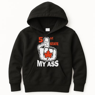 51st State My Ast Middlefinger Funny Canada Flag Patriotic Kids Hoodie