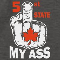 51st State My Ast Middlefinger Funny Canada Flag Patriotic Vector Backpack