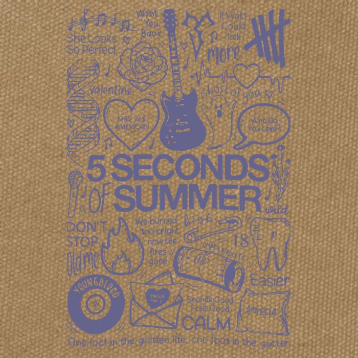 5 Seconds Of Summer Cotton Canvas Backpack
