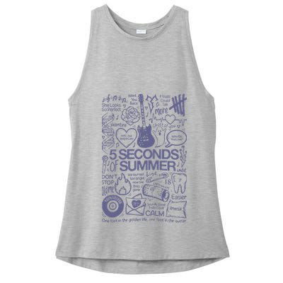 5 Seconds Of Summer Ladies PosiCharge Tri-Blend Wicking Tank