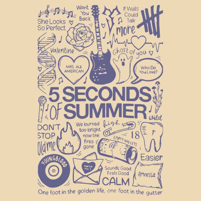 5 Seconds Of Summer Drawstring Bag