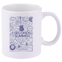5 Seconds Of Summer 11oz C Handle Ceramic Mug