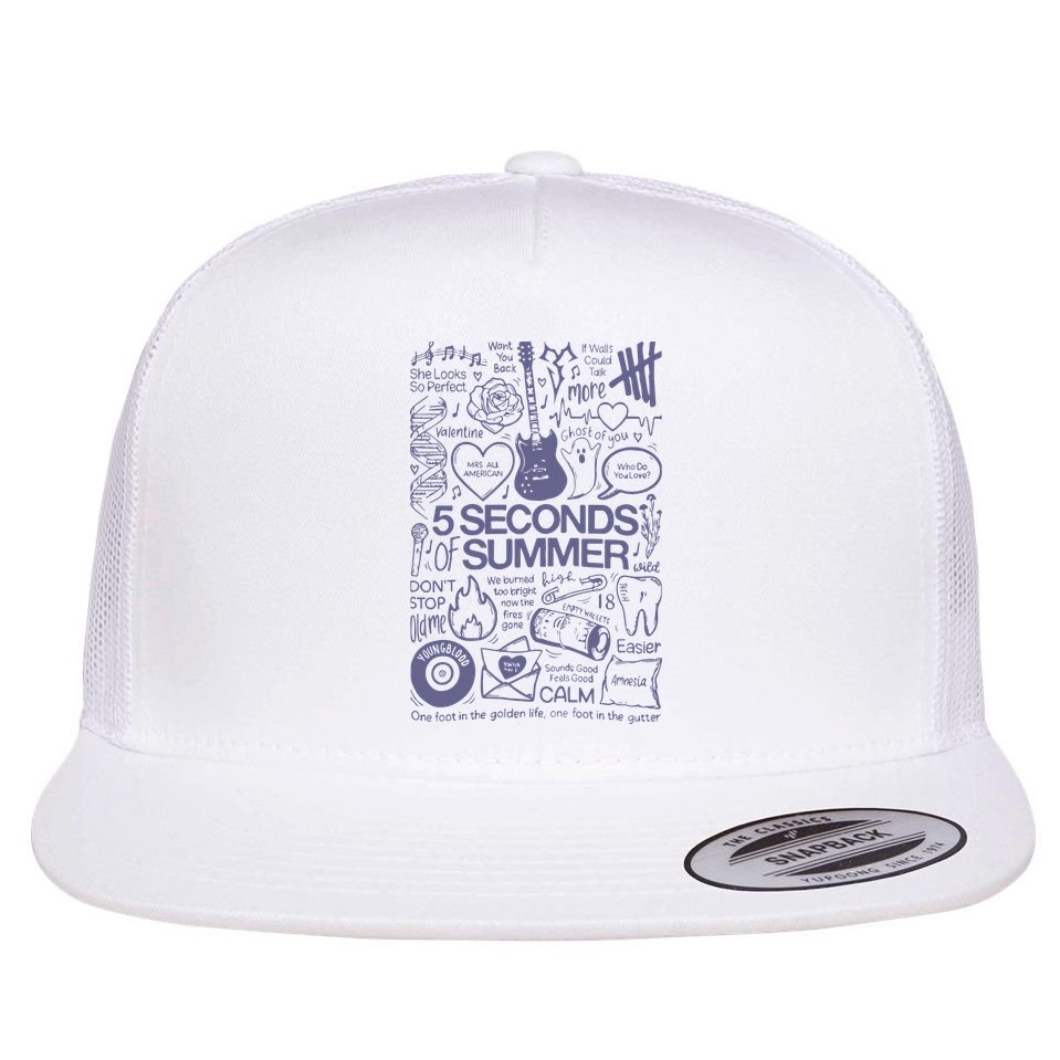 5 Seconds Of Summer Flat Bill Trucker Hat