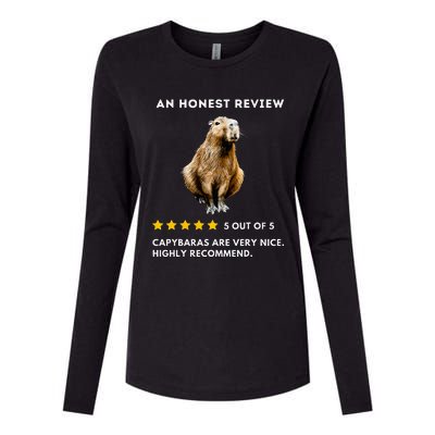 5 Star Review Capybara Womens Cotton Relaxed Long Sleeve T-Shirt