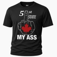 51 St State My Ass Funny Canada Middle Finger Cooling Performance Crew T-Shirt
