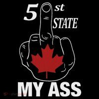 51 St State My Ass Funny Canada Middle Finger Sustainable Bucket Hat