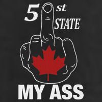 51 St State My Ass Funny Canada Middle Finger 11oz C Handle Ceramic Mug