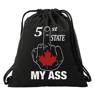 51 St State My Ass Funny Canada Middle Finger Drawstring Bag