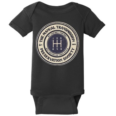 5 Speed The Manual Transmission Preservation Society Baby Bodysuit