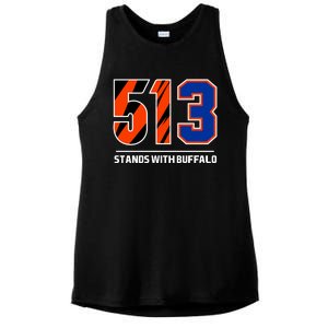 513 Stands With Buffalo Ladies PosiCharge Tri-Blend Wicking Tank