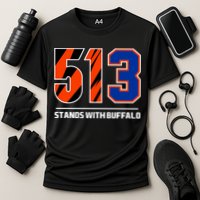 513 Stands With Buffalo Cooling Performance Crew T-Shirt