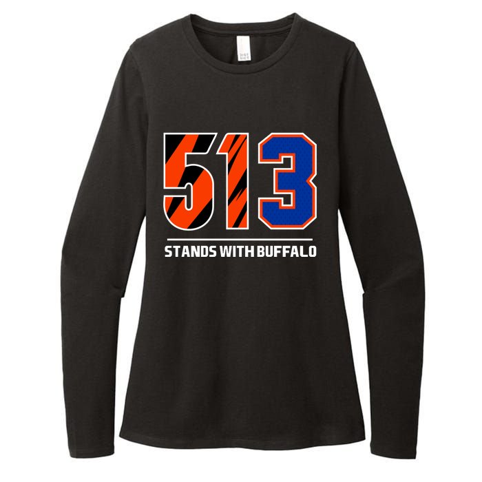 513 Stands With Buffalo Womens CVC Long Sleeve Shirt