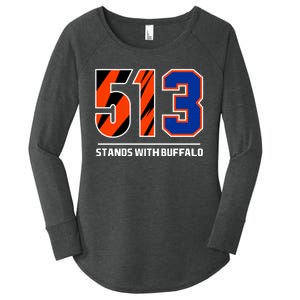 513 Stands With Buffalo Women's Perfect Tri Tunic Long Sleeve Shirt