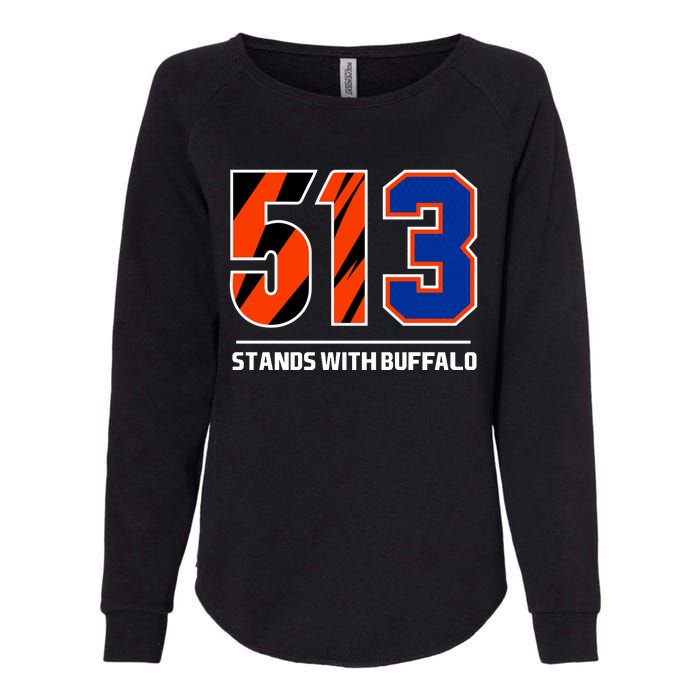 513 Stands With Buffalo Womens California Wash Sweatshirt