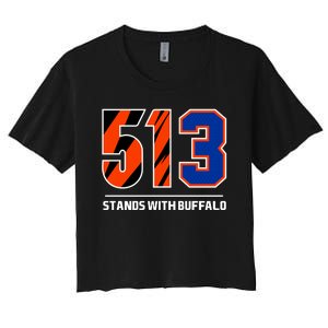 513 Stands With Buffalo Women's Crop Top Tee