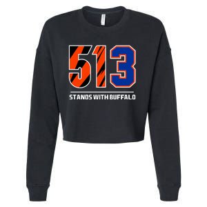 513 Stands With Buffalo Cropped Pullover Crew