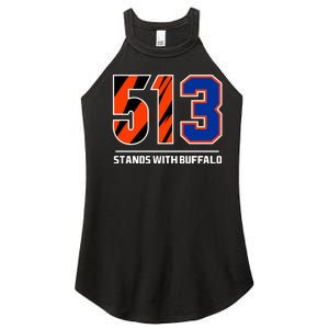 513 Stands With Buffalo Women's Perfect Tri Rocker Tank