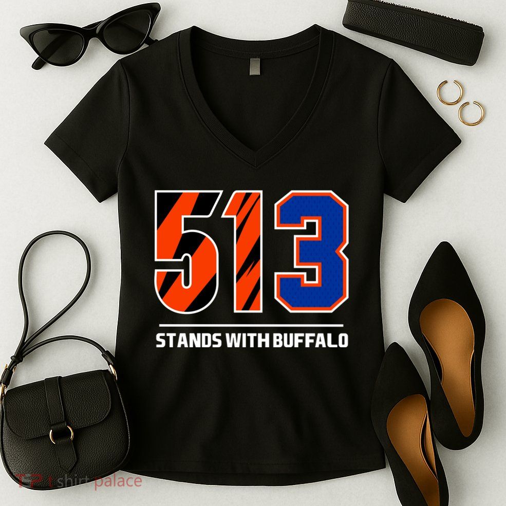 513 Stands With Buffalo Women's V-Neck T-Shirt