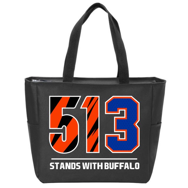 513 Stands With Buffalo Zip Tote Bag